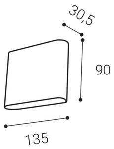 LED2 - LED Vonkajšie nástenné svietidlo FLAT 2xLED/3W/230V IP65 čierna