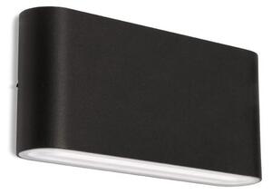 LED2 - LED Vonkajšie nástenné svietidlo FLAT 2xLED/5W/230V IP65 čierna