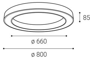 LED2 - LED Stmievateľné stropné svietidlo SATURN LED/60W/230V 3000K/4000K biela