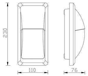 Top Light Avila D - LED Vonkajšie nástenné svietidlo LED/12W/230V IP65