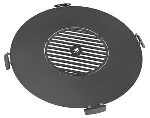 Grilovacia doska pre misu na oheň 82 cm s grilovacím roštom 40 cm a 4 držadlami Grilovací rošt