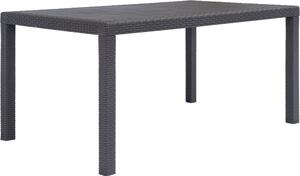 Maison Exclusive - Záhradný stôl hnedý 150x90x72 cm plastový ratanový vzhľad