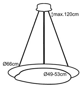 Top Light - LED Stmievateľný luster na lanku STONE LED/51W/230V 3000-6500K + DO