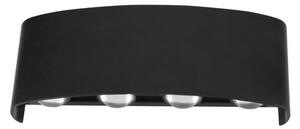 Top Light - LED Vonkajšie nástenné svietidlo RAY LED/8W/230V IP44 4000K čierna