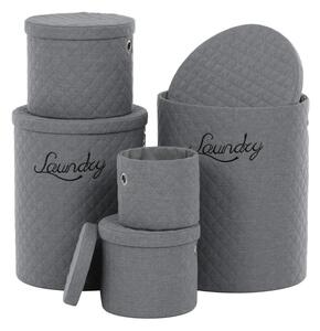 Set piatich košov na prádlo sivý DT3007 GREY (5 ks)