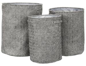 Set troch košov na bielizeň sivý LK9581-GREY (3 ks)