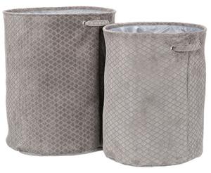 Set dvoch košov na bielizeň sivý LK9575-GREY (2 ks)
