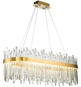TooLight Závesný LED krištáľový luster APP1513-CP80 zlatý/neutrálna biela
