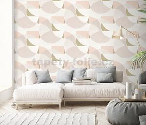Vliesové tapety na stenu ERISMANN Elle Decoration 10150-05, rozmer 10,05 m x 0,53 m, geometrický vzor ružovo-zlatý, ERISMANN