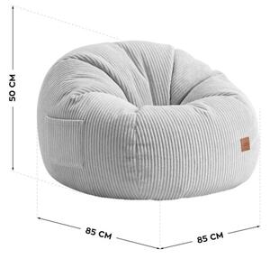 Sedací vak s podnožkou COMFY 3.0 sivý