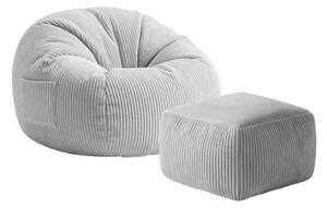 Sedací vak s podnožkou COMFY 3.0 sivý