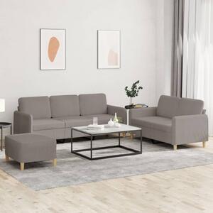 Maison Exclusive – 3-dielna sedacia súprava s vankúšmi, látka v odtieni taupe
