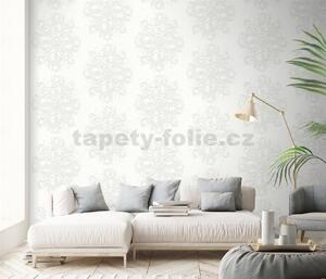Vliesové tapety na stenu ERISMANN Elle Decoration 10154-31, rozmer 10,05 m x 0,53 m, zámocký vzor bielo-sivý na bielom podklade, ERISMANN