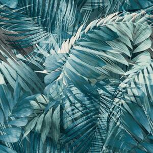 Vliesové tapety na stenu 170705, rozmer 10,05 m x 0,53 m, Tropical Jungle modrá, GRANDECO