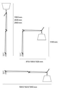 Artemide AR 0564010A+AR 0780030A+AR 0779010A - Stojanová lampa 1xE27/150W/230V
