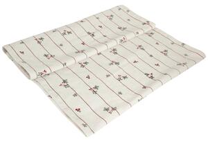 Bavlněný běhoun na stůl Gerd White/Red 50 × 150 cm