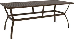 Maison Exclusive - Záhradný stôl hnedý 190x80x72 cm oceľ
