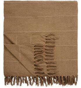 Bavlnený prehoz Double Brown Thin Stripes 240 × 240 cm