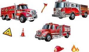 3D samolepky hasičské vozidlá SLK-1056 rozmer 41 x 29 cm IMPOL TRADE