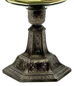 Petrolejová lampa LUDMILA 42 cm lesná zelená