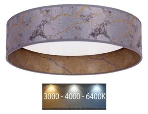 Brilagi - LED Stropné svietidlo VELVET LED/24W/230V 3000/4000/6400K šedá/zlatá