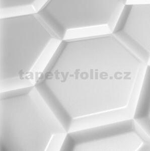 Stropné panely 3D XPS 0025, cena za kus, rozmer 50 cm x 50 cm, HEXAGON, IMPOL TRADE