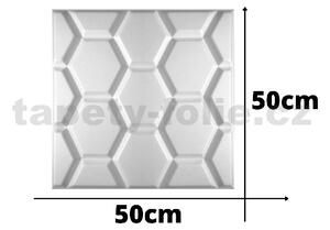 Stropné panely 3D XPS 0025, cena za kus, rozmer 50 cm x 50 cm, HEXAGON, IMPOL TRADE
