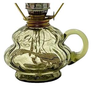 Petrolejová lampa ANNA 33 cm lesná zelená veľká krakle