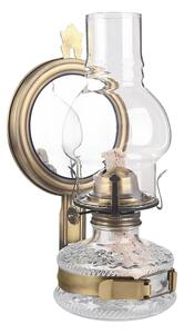 Brilagi - Petrolejová lampa so zrkadlom MERLIN zlatá/patina
