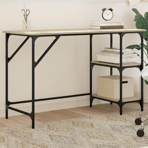 Maison Exclusive - písací stôl Sonoma dub 120x50x75 cm kov drevený materiál