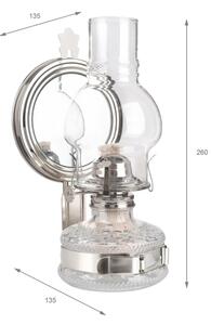 Brilagi - Petrolejová lampa so zrkadlom MERLIN, lesklý chróm