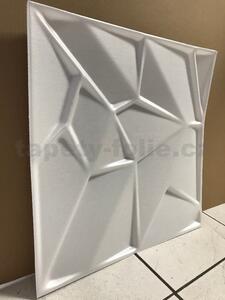 Stropné panely 3D XPS 0028, cena za kus, rozmer 50 cm x 50 cm, MERKUR biely, IMPOL TRADE