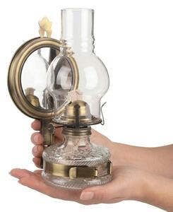 Brilagi - Petrolejová lampa so zrkadlom MERLIN zlatá/patina