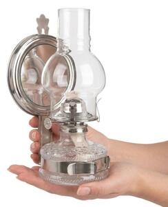 Brilagi - Petrolejová lampa so zrkadlom MERLIN, lesklý chróm