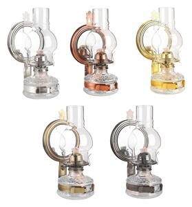 Brilagi - Petrolejová lampa so zrkadlom MERLIN zlatá/patina