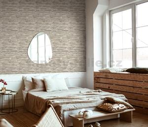 Vliesové tapety na stenu Imitations 2 10181-02, rozmer 10,05 m x 0,53 m, 3D drevo svetlo hnedé, Erismann