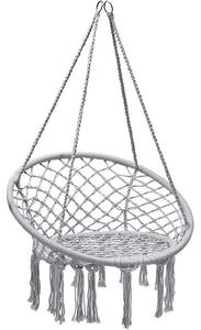 Verk 27127 Závesné kreslo so strapcami 120 kg, 60 cm, sivé