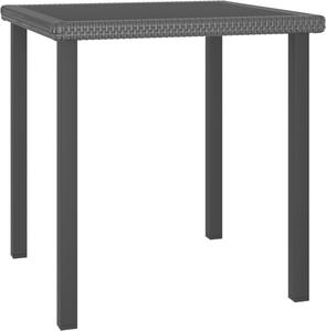 Maison Exclusive - Záhradný jedálenský stôl čierny 70x70x73 cm polyratanový