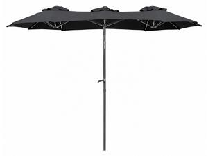 Linder Exclusiv Záhradný slnečník 300x150x220 cm Tmavo sivý
