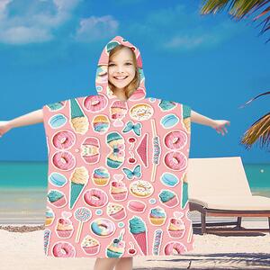 Detské pončo SWEETIE ružové 60x120 cm