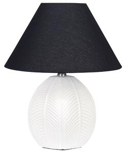 Stolná lampa krémová béžová keramický podstavec látkové tienidlo svietidlo na nočný stolík