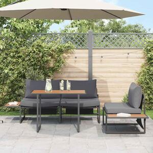 Maison Exclusive - Záhradný jedálenský set 3 pcs Antracit Oceľ