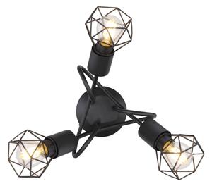 Globo - LED Prisadený luster XARA 3xE14/6W/230V čierna