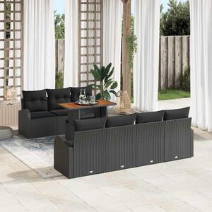 Maison Exclusive - Záhradný nábytok s úloným priestorom 8 ks ierny Poly Rattan