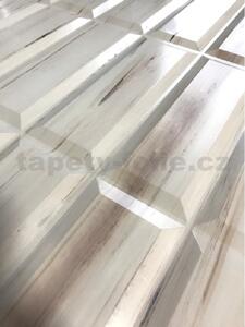 Obkladové panely 3D PVC 13, cena za kus, rozmer 440 x 580 mm, obklad krémový dekor Travertin, IMPOL TRADE