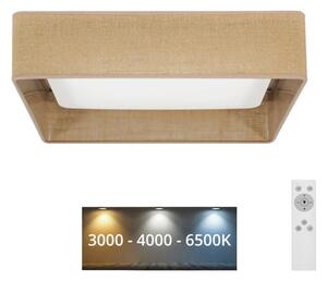 Brilagi - LED stmievateľné svietidlo VELVET SQUARE LED/24W/230V + diaľkový ovládač hnedé