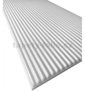 Stropné panely 3D XPS 4314, cena za kus, rozmer 100 cm x 50 cm, BETÓN STRIPES biely s vlnkami, IMPOL TRADE