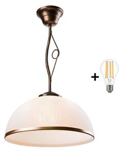 Brilagi - LED Luster na tyči ANTICO 1xE27/60W/230V bronz patina