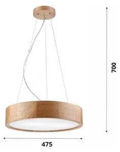 Brilagi - LED Luster na lanku CARVALHO 3xE27/60W/230V dub pr. 47,5 cm