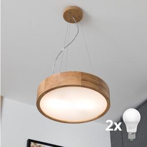 Brilagi - LED Luster na lanku CARVALHO 2xE27/60W/230V dub pr. 37 cm